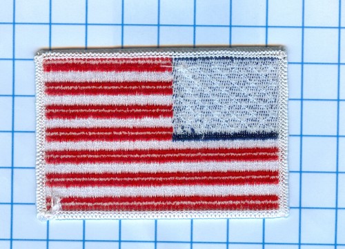 American Flag Patch-Stars Left, White Border 3 1/2" X 2 1/4" Lot of 100@1.45ea - Picture 2 of 5