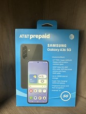 Samsung Galaxy A36 5G, 128GB, Awesome Black AT T Prepaid Smartphone - BRAND NEW