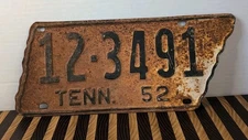 1952 Tennessee License Plate
