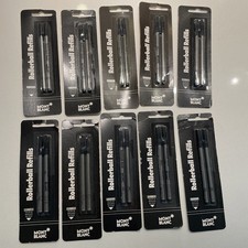 Original Vintage Mont Blanc West Germany NOS 20x Rollerball Black Refills
