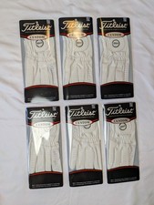  6 New Titleist Cabretta Custom Golf Gloves Men's RH Large, Pearl