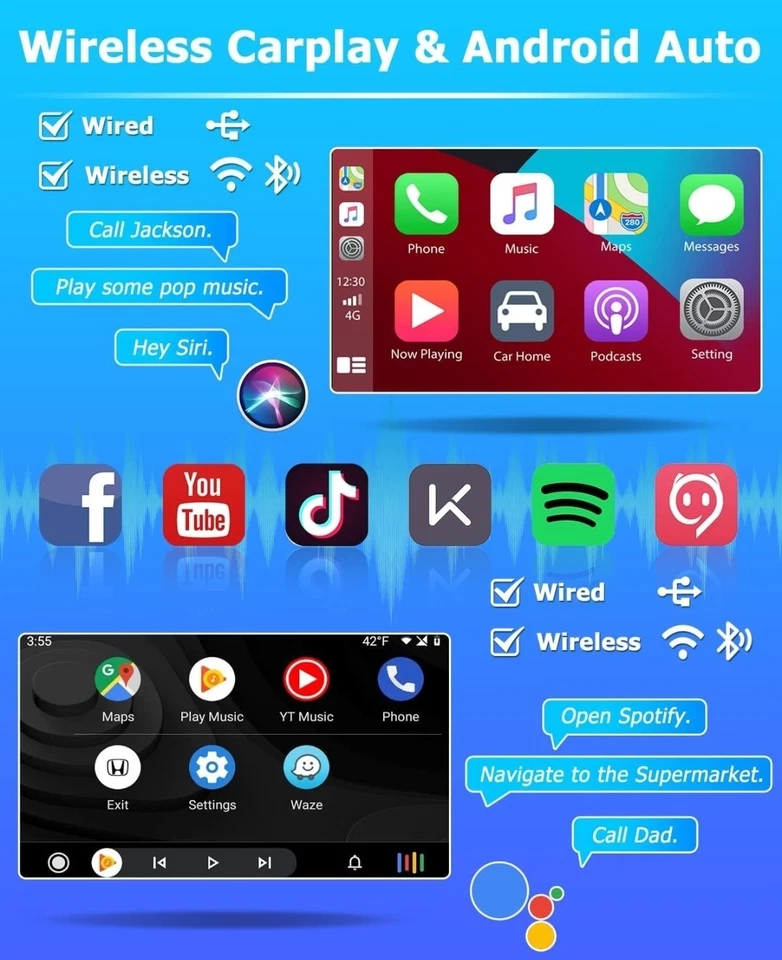 AUTORADIO ANDROID 14/15 Fiat PUNTO EVO 7°pollici navi, carplay 2gb RAM 64 ROM - Immagine 4 di 4