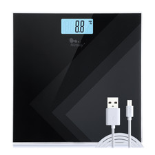 Digital Bathroom Scale High Precision Sensor LED Display 400 lbs USB Charging