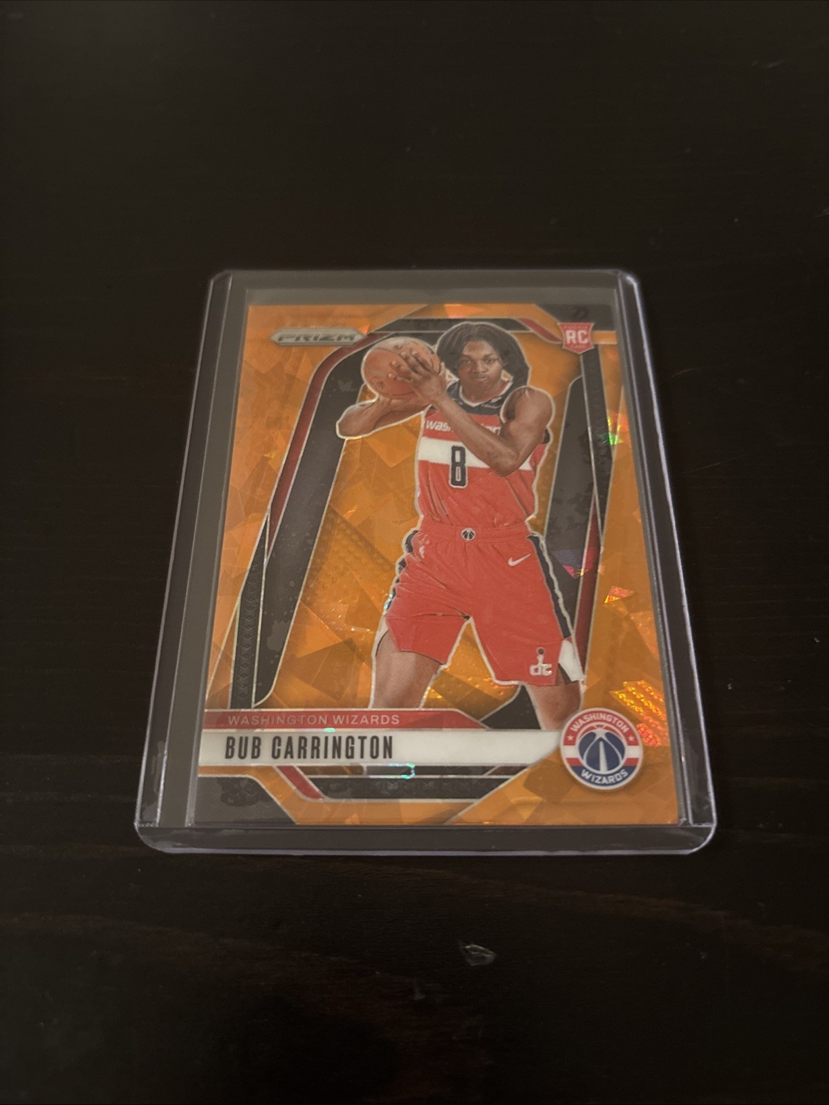 2024-25 Panini Prizm - Bub Carrington #244 Orange Ice Prizm (RC)