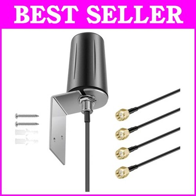 Omnidirectional 4x4 MIMO Antenna with 10ft Cable - Elevate Your Internet Speed-