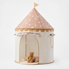 Tiny Land Play Tent Kids Brown Star Print Bed...