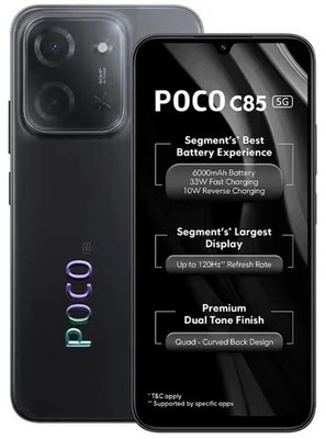 POCO C85 5G Factory Unlocked Dual SIM 4GB/128GB Storage-Ultra Slim Phone-Global