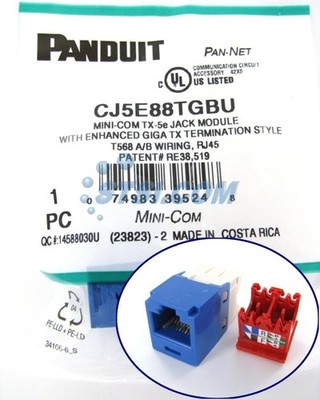 Panduit CJ5E88TGBU Cat5e Mini-Com Jack Blue ~STSI