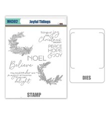 Joyful Tidings Stamps and Metal Cutting Dies DIY Scrapbooking Album Paper
