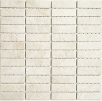 Mosaik Fliese Keramik Hellbeige StäBchen Steinoptik 24-STSO45 | 10 Mosaikplatten
