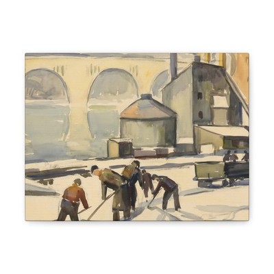 Edgar Nye - C.W.A. Worker at Key Bridge - Canvas Wall Art