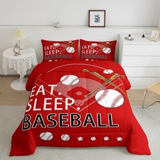 Feelyou Baseball Gaming Coverlet Set Comforter Twin Size for Kids Teens