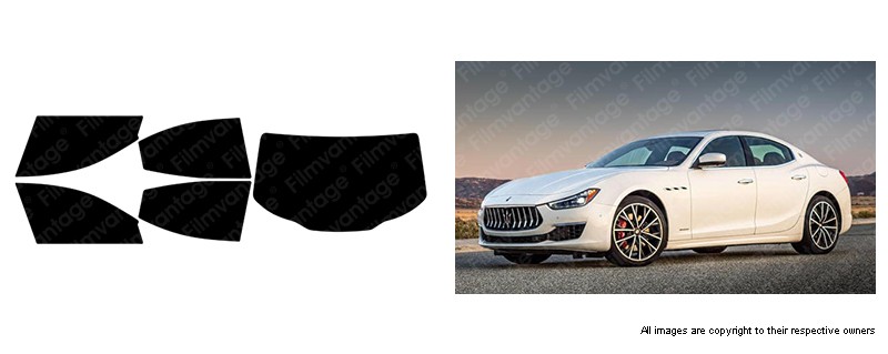 DUO CARBON CERAMIC PRECUT WINDOW TINT KIT FOR MASERATI GHIBLI 14-23 SIDE + REAR
