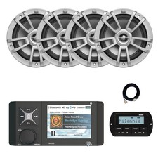 JBL Marine Bluetooth AM/FM/WeatherBand Radio, Remote, Extension, 4x 8" Speakers