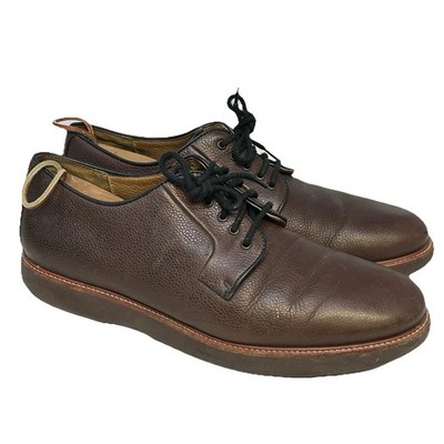 Samuel Hubbard Brown Pebble Leather Oxford Shoes Men s 12 M Highlander