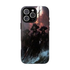 For iPhone / Galaxy / Pixel Skeleton Pirates Sea Storm Phone Case