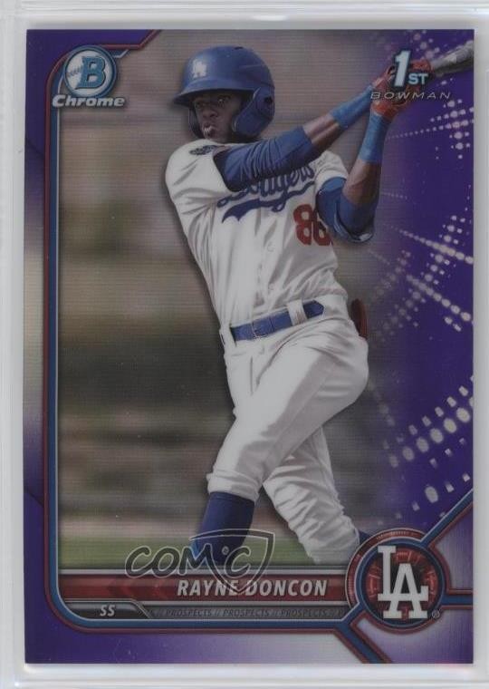 2022 Bowman Chrome Prospects Purple Refractor /250 Rayne Doncon #BCP-202