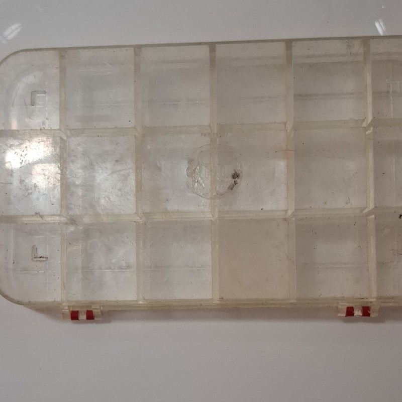 Old Pal Clear Plastic Compartment Organizer Container Box w/ Lid, Rectangular