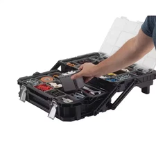 22 In. Connect Rolling System Tool Box 22-Compartment Cantilever Organizer New