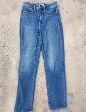 Madewell The Perfect Vintage Jean Size 26 Classic Fit Blue Denim Lite Faded Legs