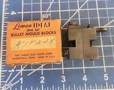 Vintage LYMAN Ideal One Set Bullet Mould Blocks #600 Reloading Tool! 375 248
