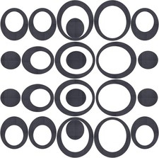 45 Pieces Non Slip Bathtub Stickers for Adults Adhesive Anti Slip Oval Gray