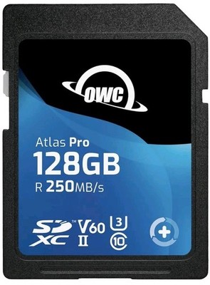 OWC Atlas Pro 128GB SDXC UHS-II V60 Media Card - New-Sealed 