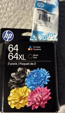   NIB HP 64XL High Yield Black And 64 Tricolor Original Ink Cartridges    Bonus   