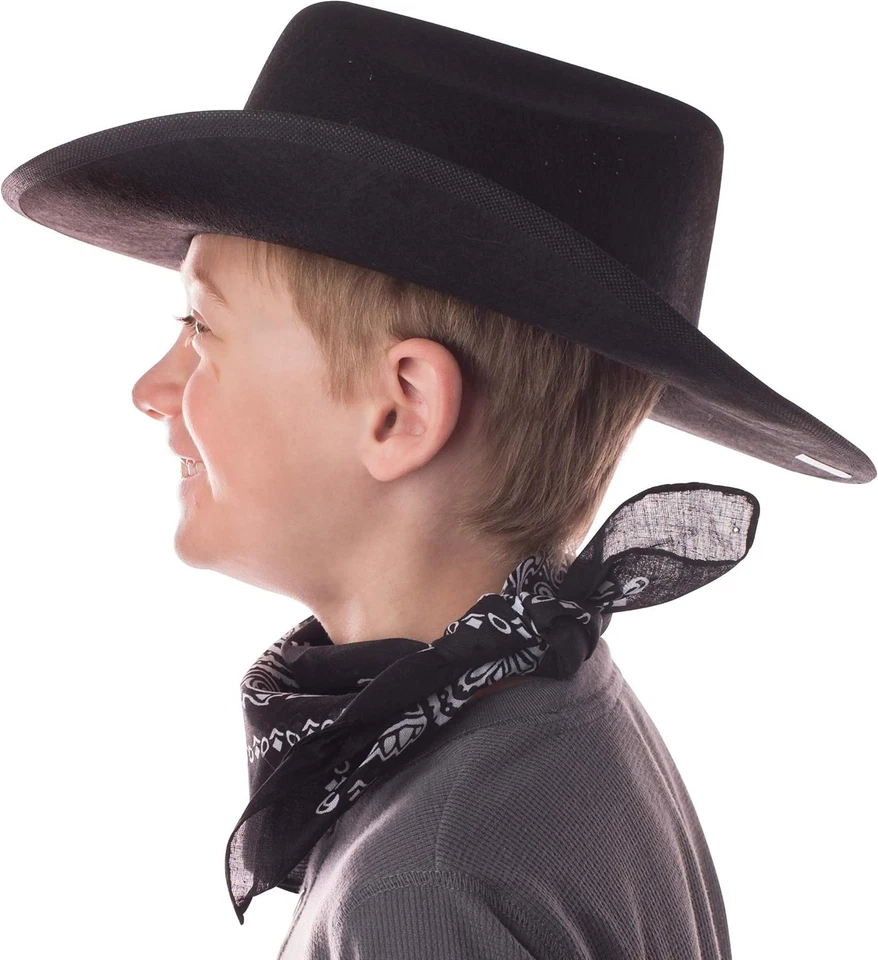Jr. Cowboy Black Hat Sheriff with Bandanna - Image 3 of 4