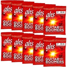 GHS Boomers Extra Light Electric Guitar Strings (10Pack)