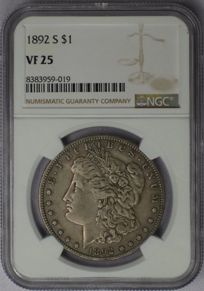 1892-S Morgan Silver Dollar - NGC VF 25 - Image 3 of 4