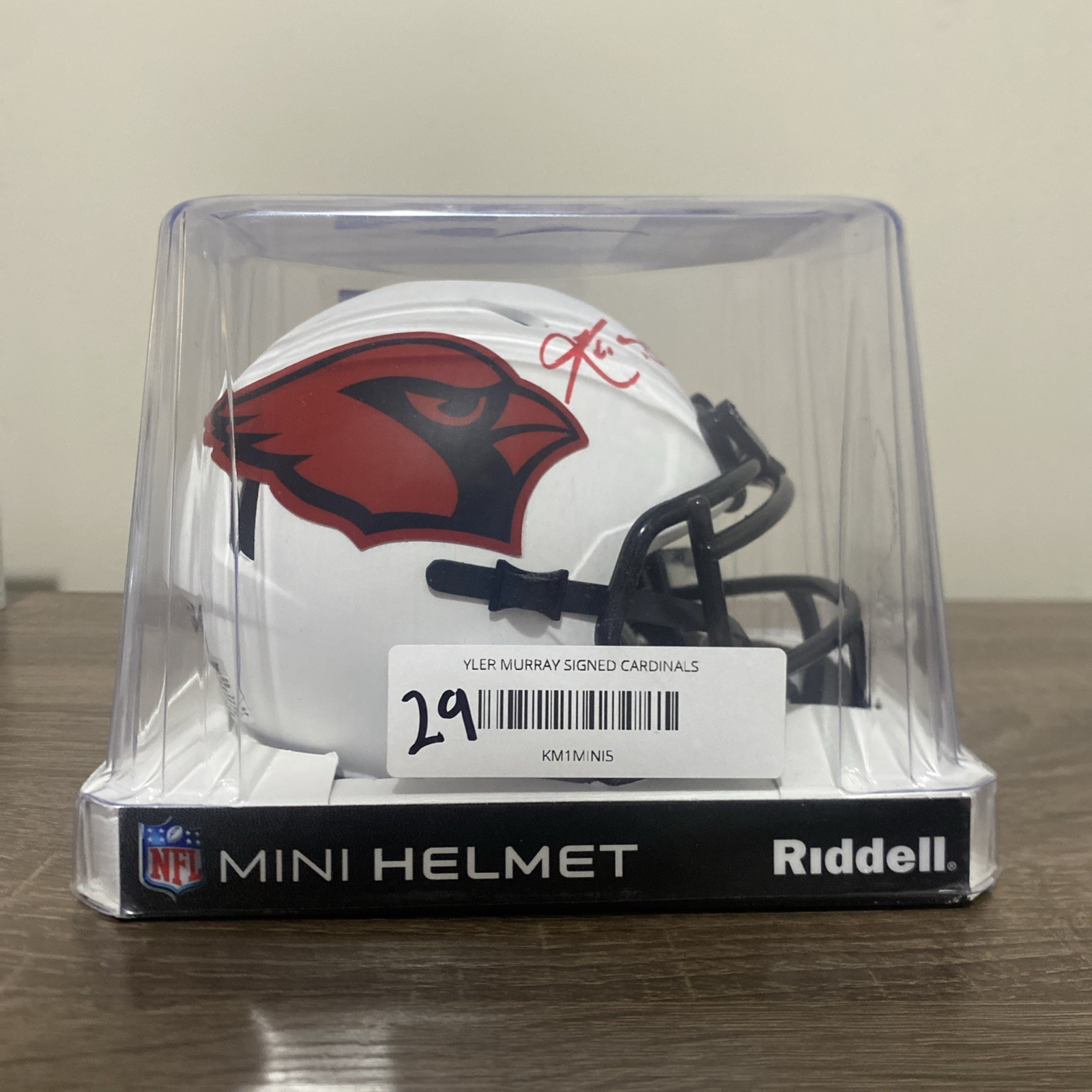 Kyler Murray Autographed Signed Arizona Cardinals Lunar Eclipse Cardinals Mini Helmet BAS COA In Display Case 