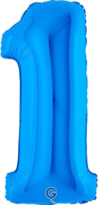 Grabo XXL Riesen Zahlen Folienballon 102 cm (40'') Blau   Perfekte Deko für Gebur