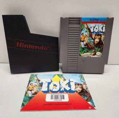 Toki Nintendo NES Game With Manual Original Authentic Working