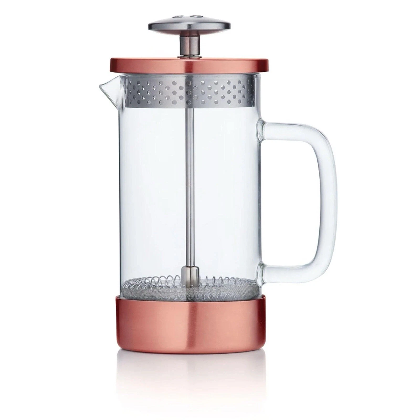 Barista & Co Core Coffee Press 100% Plastic Free 3 Mug, 8 Cup, 1 Litre, Copper