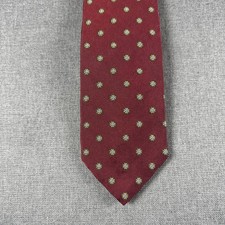 Brooks Brothers Tie Maroon With Pattern 100 Silk Made In USA