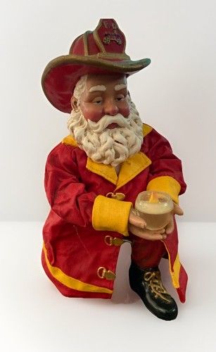 Vintage Clothtique Possible Dreams #713692 "Candlelight Vigil" Fireman Santa