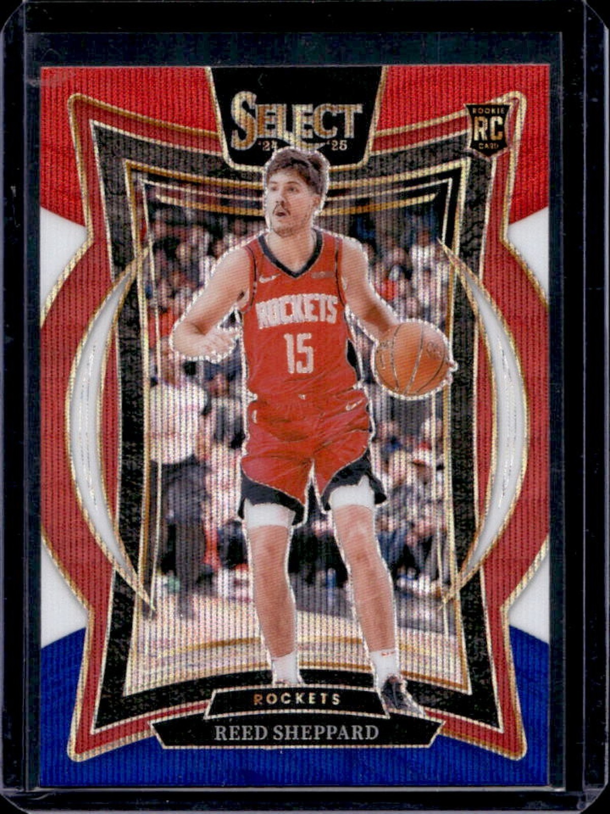 2024-25 Panini Select Reed Sheppard Concourse RC Tri-Color Prizm #68 Rockets