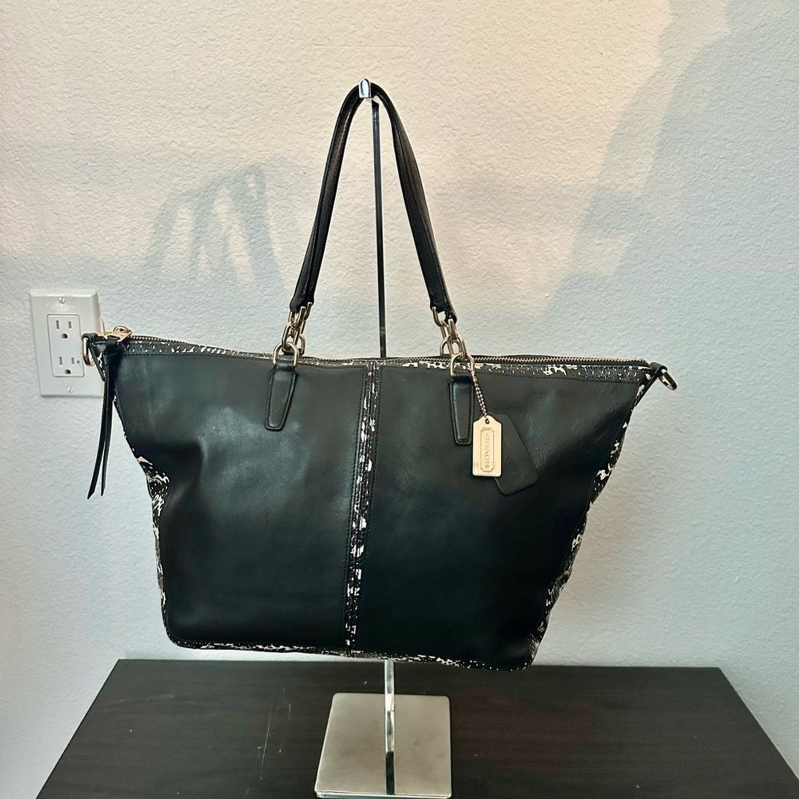 Coach Bleecker Two Tone Python Embossed Leather C… - image 8