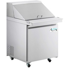 27" 1 Door Mega Top Stainless Steel ADA Height Refrigerated Sandwich Prep Table