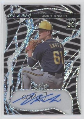 2023 Leaf Eclectic Flash Zebra Sparkles 1/1 Josh Knoth #F-JK1 Auto 1b03