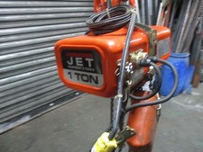 JET 1 TON ELECTRIC CHAIN HOIST - 15 ft CHAIN -  PUSH BOTTON CONTROLS