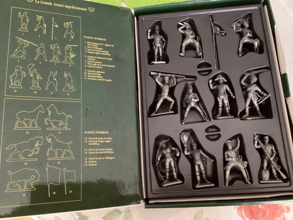 La Grande Ejército Napoleónico Waterloo X Estaño Figura Set Foto 2 de 4