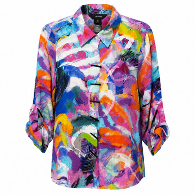 Ali Miles Eclectic Artsy Statement Top Women Size Medium Soft Maximalist Gallery