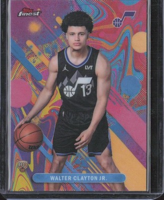 2025-26 Topps Finest Walter Clayton Jr #18 Common Oil Spill Refractor RC Rookie