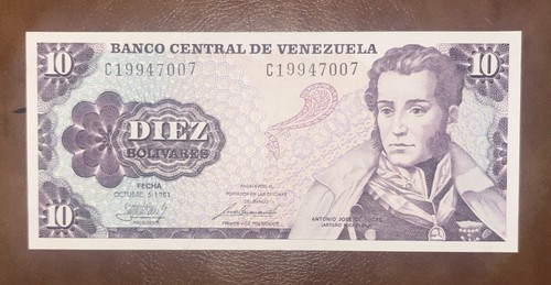 7/7/1994 Birthday / Anniversary Date Note July 7th 1994 $10 Diez Bolivares Bill - Picture 2 of 3