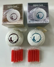 Lot Of 2 Vintage Coty Sweet Earth Cameo Pomander, Floral Bouquet .5 Oz, NEW!