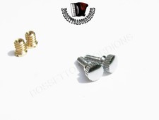 Set of 2 Accordion Grille Decorative Screws 7 x 15 mm Inserts Washers Included
