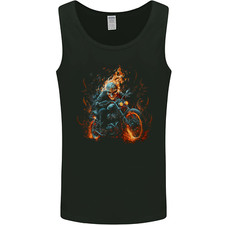 Skull Biker Motorcycle Motorbike Grim Reaper 21 Mens Vest Tank Top