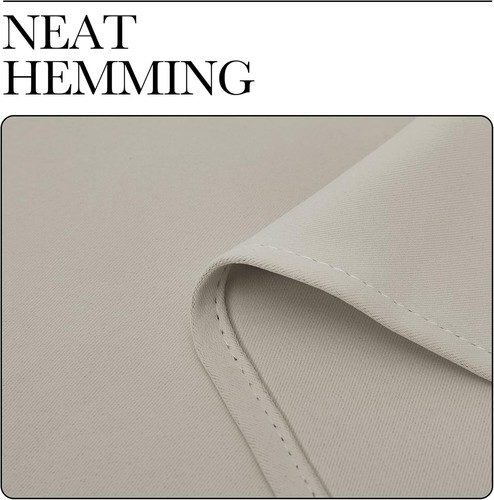 Set of 2 Natural Room Darkening Curtains - 84 Inches, Insulated & Noise-Reducing - Picture 10 of 11